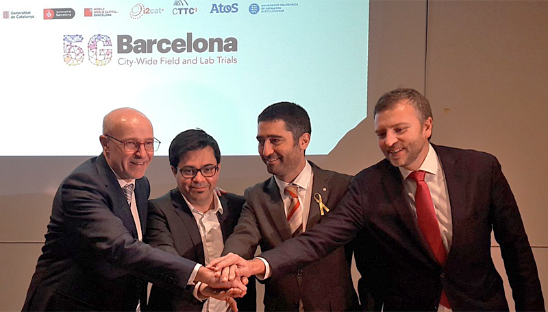 Presentación de la iniciativa 5GBarcelona en la que participan instituciones públicas y privadas para hacer de Barcelona uno de los centros de innovación en tecnología 5G.