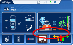 Figura 3. Ejemplo de la información de ruido mostrada a un conductor mediante una APP.