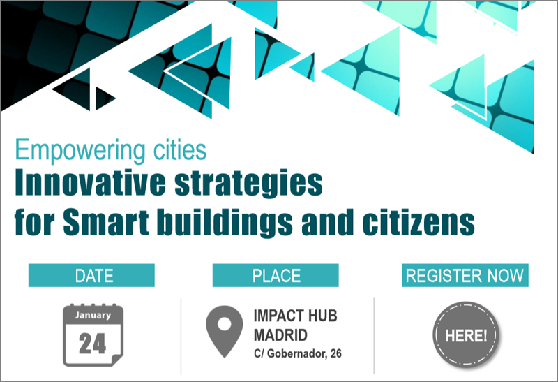 Jornada sobre estrategias de innovación en eficiencia energética para edificios inteligentes es gratuita y se celebra en Madrid el próximo 24 de enero.