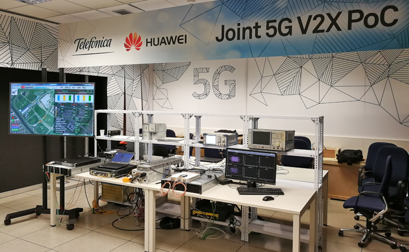 Laboratorio de Innovación 5G Conjunto que Telefónica y Huawei donde se ha realizado la prueba de concepto de redes de comunicaciones basadas en 5G-V2X de gran importancia para el desarrollo de la conducción autónoma.