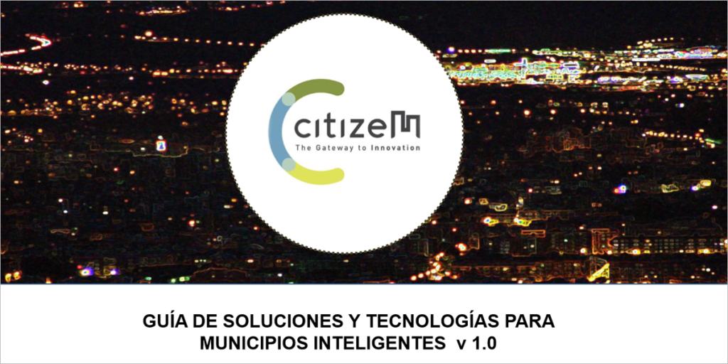 Portada de la Guía de Soluciones y Tecnologías para Municipios Inteligentes elaborada por el El Clúster de Smart Cities de la Región de Murcia, CitizeM.