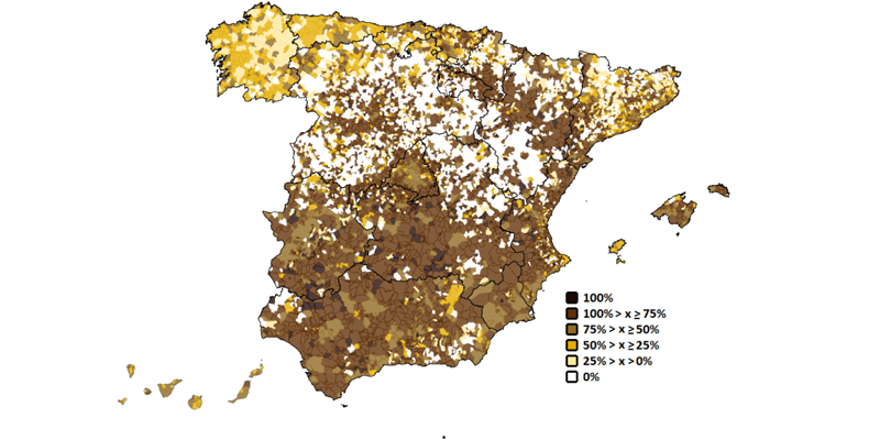 El proyecto 'Conéctate por satélite' quiere llegar a 2.500 pueblos de España denominados zonas blancas por no tener acceso a Internet de banda ancha o tener una mala cobertura.