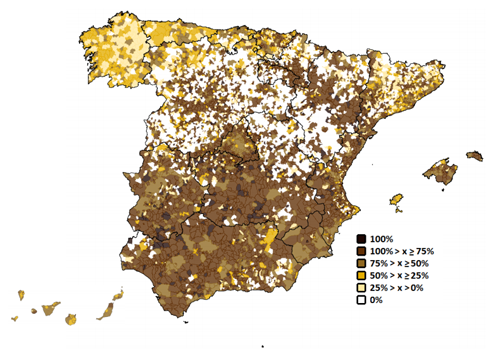 El proyecto 'Conéctate por satélite' quiere llegar a 2.500 pueblos de España denominados zonas blancas por no tener acceso a Internet de banda ancha o tener una mala cobertura.