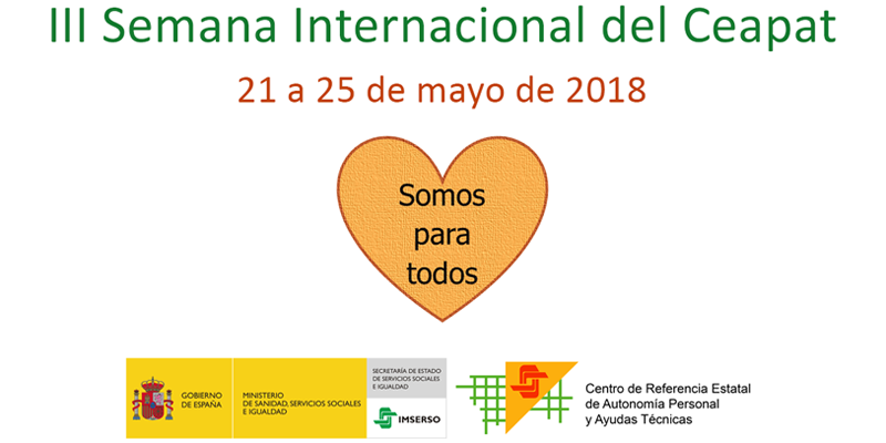 La III Semana Internacional del Ceapat se celebra del 21 al 25 de mayo en Madrid y, como cada año, se centra en la promoción de la autonomía, la accesibilidad y la tecnología.