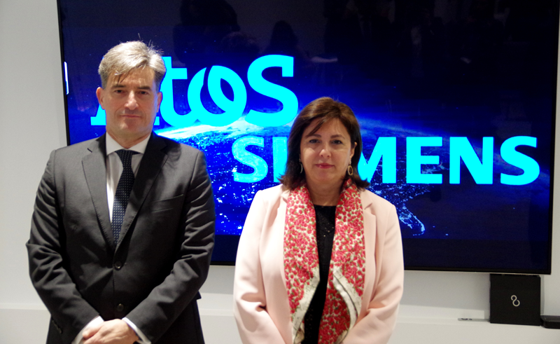 Iván Lozano, CEO de Atos Iberia y Rosa García, CEO de Siemens, anunciaron nuevas soluciones tecnológicas para diferentes ámbitos, entre ellos, las smart cities.