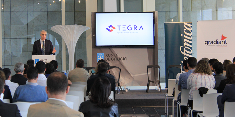 El acto de presentación del centro de ciberseguridad Tegra fue clausurado por Francisco Conde, Conselleiro de Economía, Empleo e Industria de la Xunta de Galicia.
