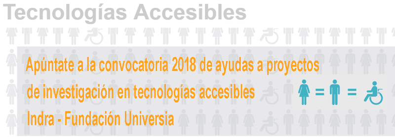 La convocatoria estará abierta a la recepción de propuestas de desarrollos de tecnologías accesibles hasta el próximo 15 de octubre.