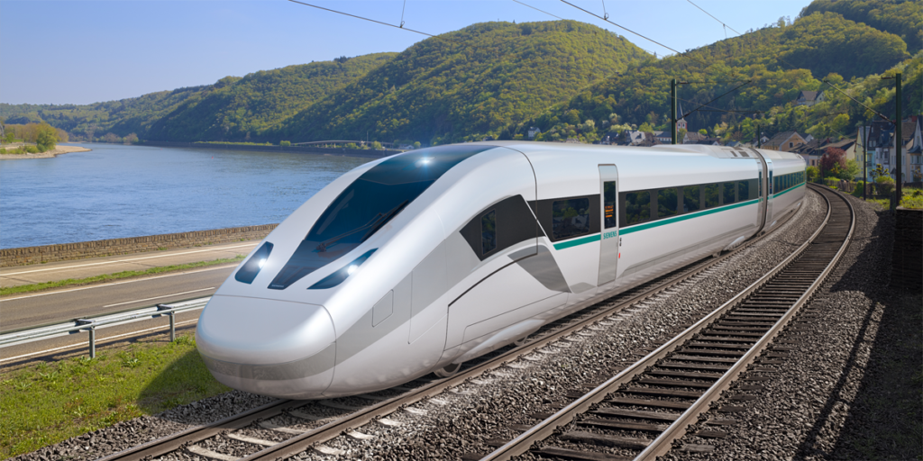 Una de las novedades en movilidad digital que Siemens llevará a la feria InnoTrans2018 será el nuevo tren de alta velocidad que consume un 30% menos de energía.