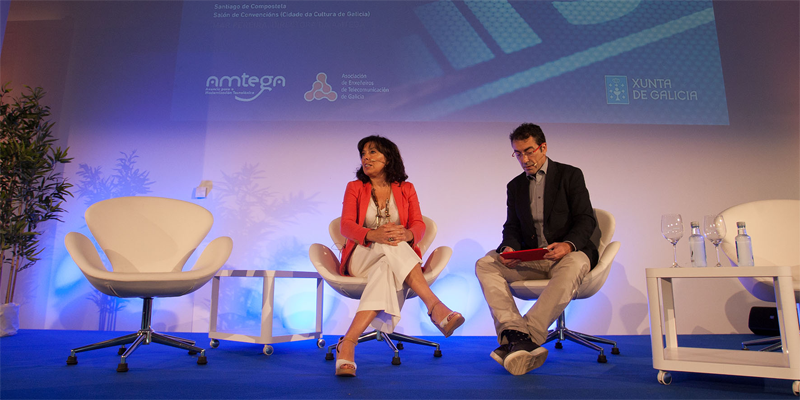 La directora de la Agencia para la Modernización Tecnológica de Galicia (Amtega), Mar Pereira, anunció la puesta en marcha del Plan 5G en el marco del Foro “Retos y Oportunidades del 5G”.