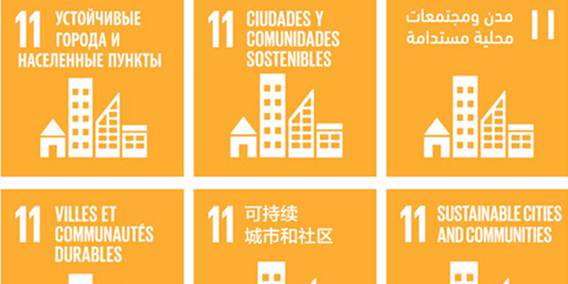 Logo Objetivo de Desarrollo Sostenible (ODS) 11