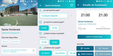 Iluminación conectada en pistas deportivas y manejable desde el móvil de los usuarios, así es Aluzina Madrid