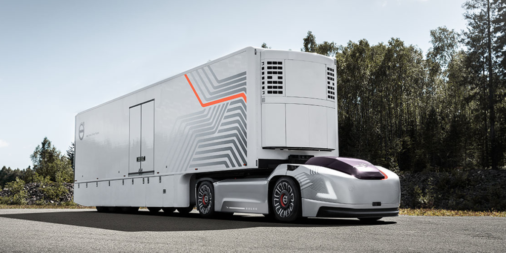 Así será el vehículo eléctrico y autónomo que prepara Volvo Truck como solución de movilidad dirigida a empresas para el transporte de mercancías, entre otras operaciones.