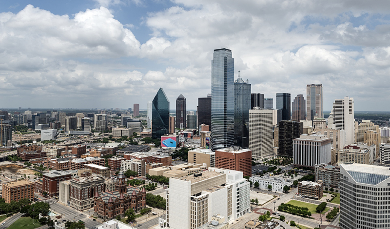 Imagen del perfir de la ciudad de Dallas, Estados Unidos.