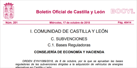 Castilla y León aprueba las bases reguladoras de la convocatoria de subvenciones para comprar coches eléctricos