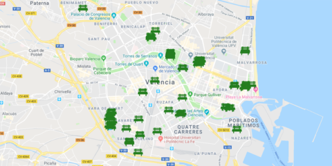 Un mapa virtual permite ver el mobiliario urbano que Valencia adquiere con la ayuda de la herramienta piloto «Guf Tool»