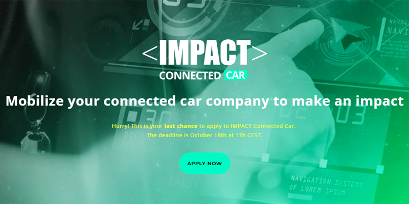 El plazo que tienen las start ups para presentar proyectos de movilidad conectada al programa "Impact Connected Car" termina el 18 de octubre.