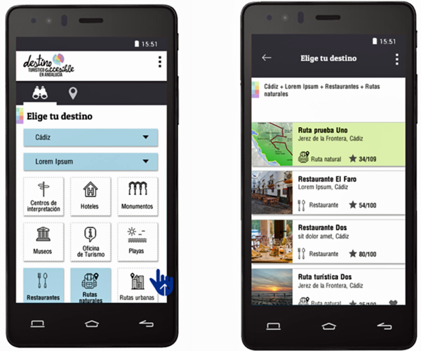 Figura 1. APP “Destino turístico accesible en Andalucía”. Distintivo Recurso Colaborador.