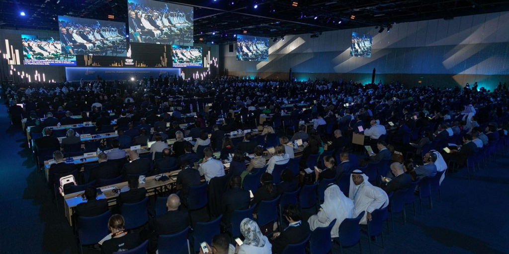 XX Conferencia de Plenipotenciarios de la UIT celebrada en Dubái en la que han tenido lugar las elecciones al Consejo, en las que la candidatura de España ha sido reelegida.