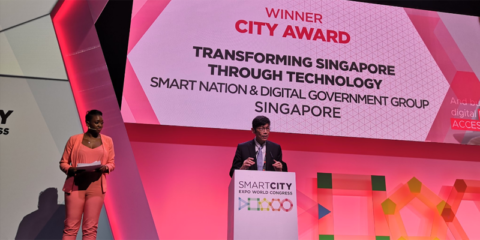 Singapur recibe el premio Ciudad Inteligente 2018 que concede Smart City Expo World Congress en Barcelona