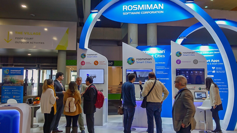Rosmiman mostró varias de sus tecnologías, entre ellas su plataforma de ciudad.