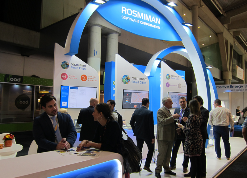 Rosmiman mostró varias de sus tecnologías, entre ellas su plataforma de ciudad.