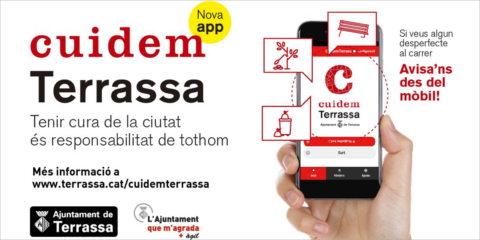 Terrassa lanza la aplicación «Cuidem» con la que los ciudadanos pueden informar de incidencias en la vía pública