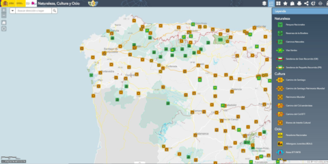 El Instituto Geográfico Nacional agrupa en una plataforma con un único mapa el patrimonio cultural, de ocio y naturaleza de España