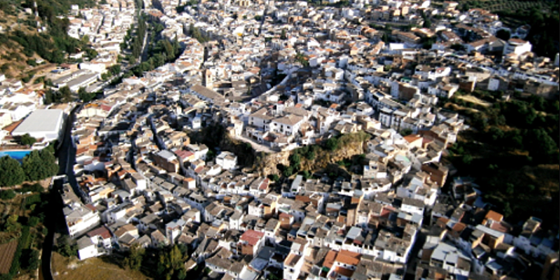Vista aérea del municipio de Beas de Segura, en la provincia de Jaén.