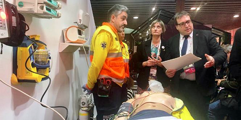 Demostración del piloto que desarrolla la Generalitat de Cataluña con una ambulancia conectada 5G.