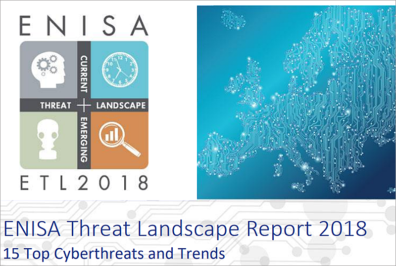 Portada del informe elaborado por la Agencia Europea de Seguridad de las Redes y de la Información (Enisa) sobre ciberamenazas y tendencias en el marco de la Unión Europea.