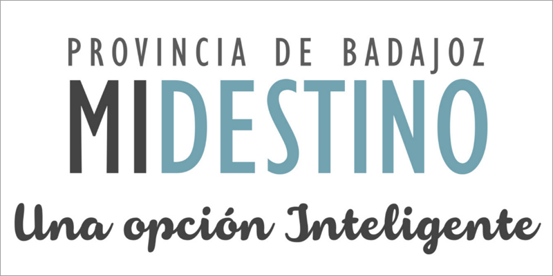 Cartel: Provincia de Badajoz "MiDestino, una opción inteligente".