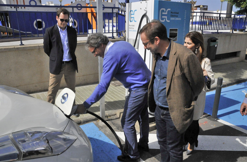 La estación de carga ultrarrápida para vehículos eléctricos instalada en Agaete (Gran Canaria) cuenta con 50 KW de potencia.