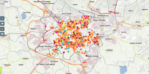 Un mapa interactivo basado en datos abiertos muestra los recursos dotacionales y asociativos de Pamplona