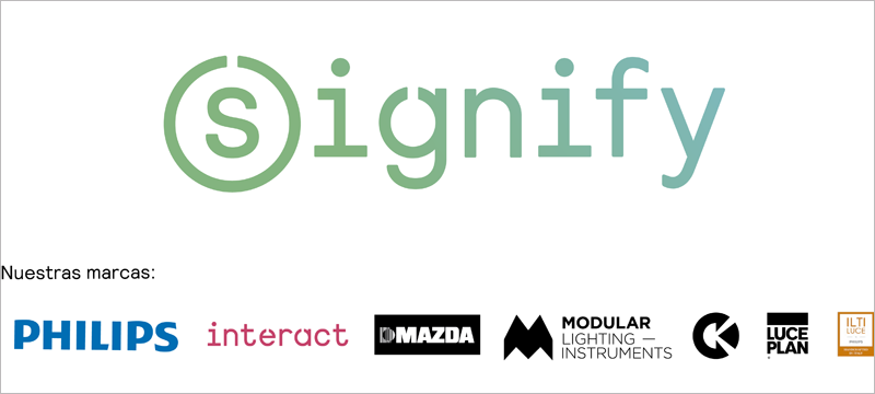 Signify desarrolla diferentes productos y servicios en cada una de sus marcas.