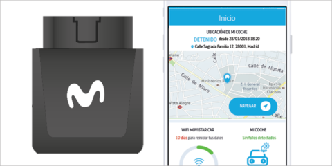 Telefónica comercializa un sistema para convertir un coche convencional en un vehículo conectado