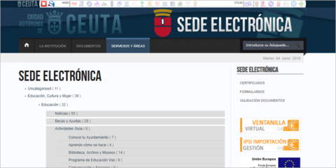 Ceuta oferta desde esta semana el 60% de los procedimientos administrativos a través de su Sede Electrónica