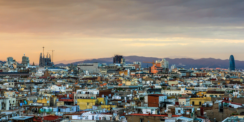 Vista de skyline de Barcelona.