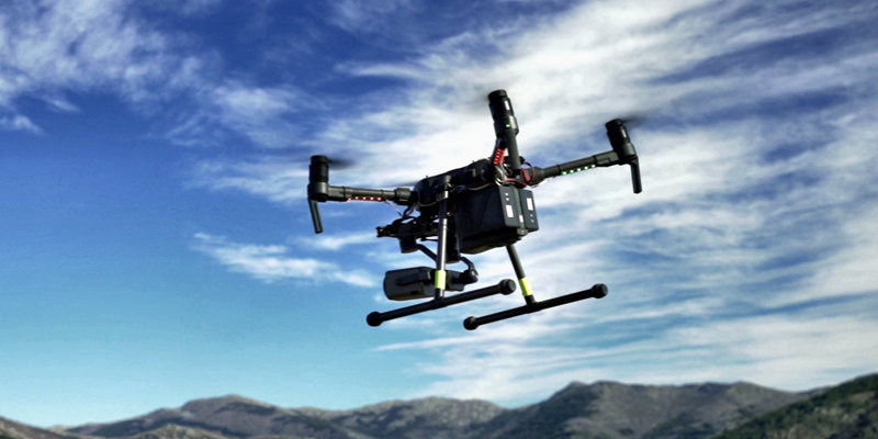En la imagen, el dron con el que se ha llevado a cabo el piloto conjunto en la sierra de Madrid para la detección temprana de incendios forestales.