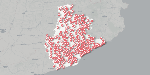 Un mapa interactivo muestra los servicios de sostenibilidad, tecnológicos y sociales en la provincia de Barcelona