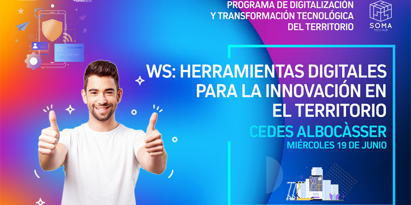 Cartel que anuncia uno de los talleres que van a celebrarse en los centros CEDES de la provincia de Castellón dentro del Programa de Digitalización y Transformación Tecnológica del Territorio.