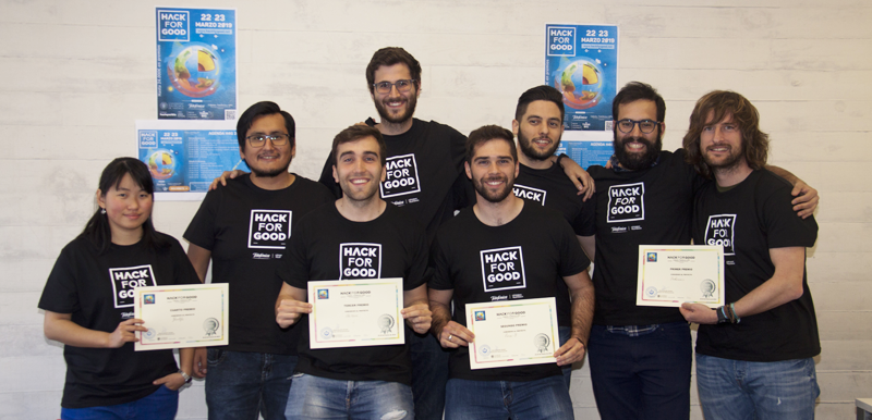 Ganadores del HackForGood2019, el hackaton que utiliza la tecnología para desarrollar soluciones a retos sociales.