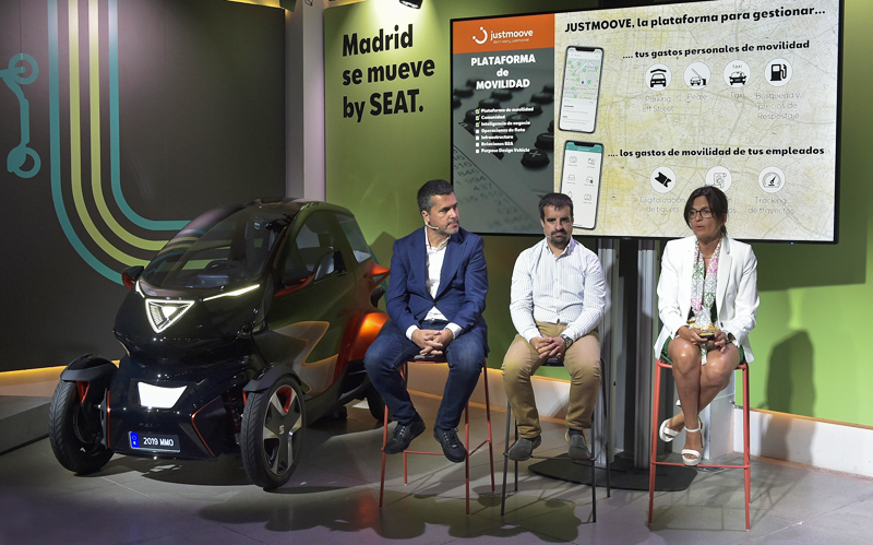 Presentación de la iniciativa de movilidad sostenible de Seat, en la que dieron a conocer el inicio del servicio de carsharing para empresas a través de Respiro, entre otras novedades.