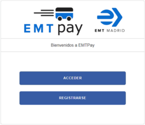 Figura 3. Portada de EMT Pay.