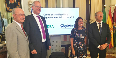 Málaga albergará un centro de pruebas pionero de tecnología V2X mediante 5G impulsado por Telefónica y Dekra