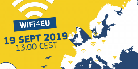 La tercera convocatoria del programa WiFi4EU abrirá el próximo 19 de septiembre con 1.780 subvenciones a repartir
