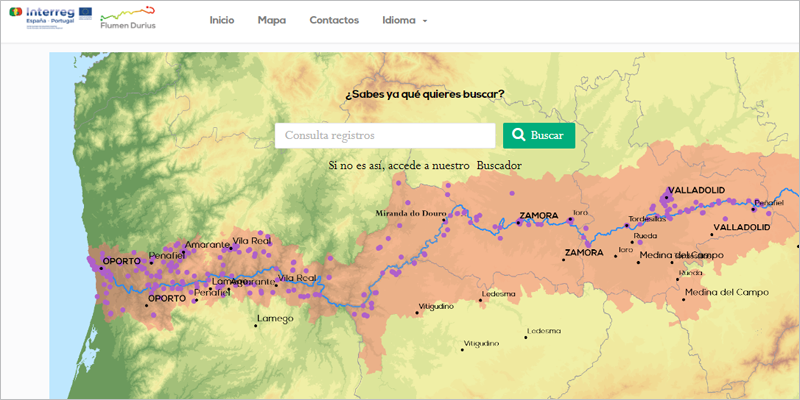 mapa interactivo de la ruta del río Duero