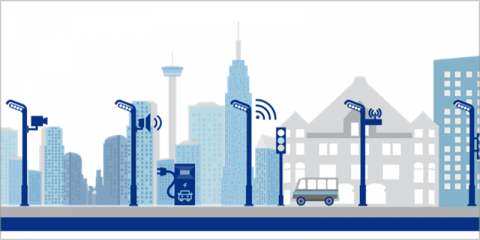 Dispositivos avanzados de sensorización y control, instalados en las luminarias de la ciudad de Rivas, permiten la integración de múltiples periféricos de IoT realizando una gestión inteligente de los servicios smart de la ciudad