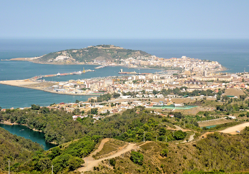 vista de pájaro de Ceuta
