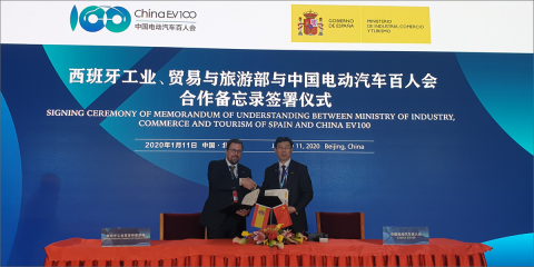 España y China EV100 acuerdan la creación de un hub para impulsar el vehículo eléctrico