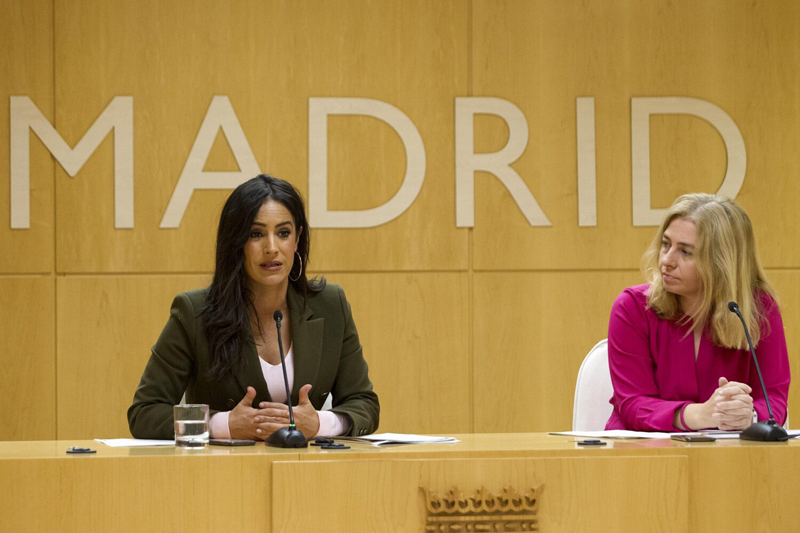 Begoña Villacís e Inmaculada Sanz en el Ayuntamiento de Madrid